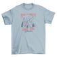 Winter camping cabin nature t-shirt