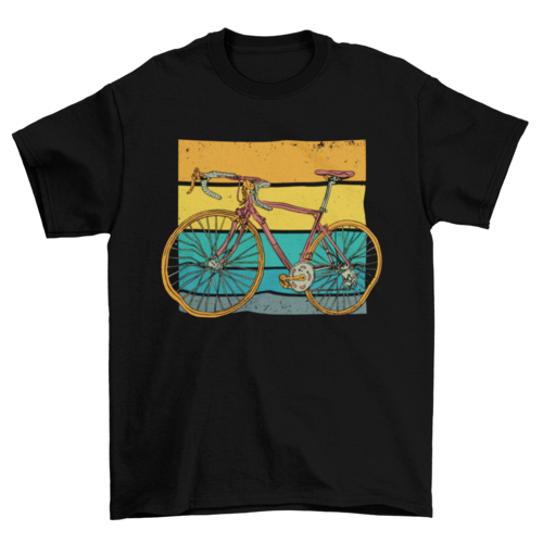 Retro racing bike t-shirt design