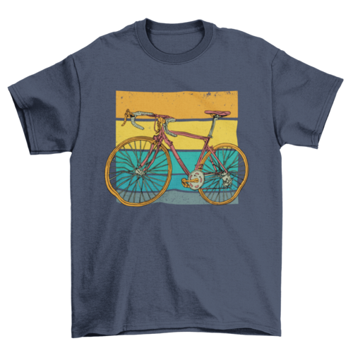 Retro racing bike t-shirt design