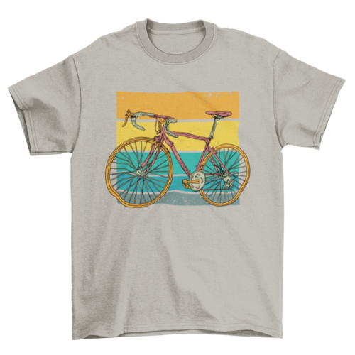Retro racing bike t-shirt design