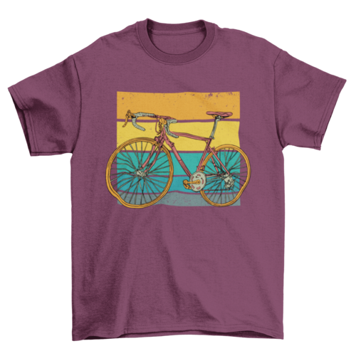 Retro racing bike t-shirt design