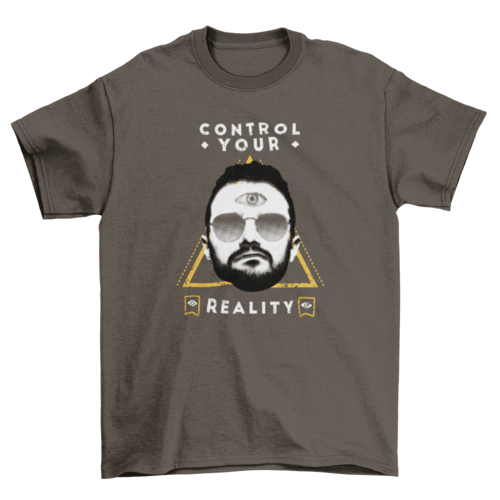 Fashion Man Face sunglasses third eye Quotes & Lettering "Control your