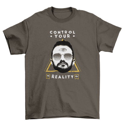 Fashion Man Face sunglasses third eye Quotes & Lettering "Control your