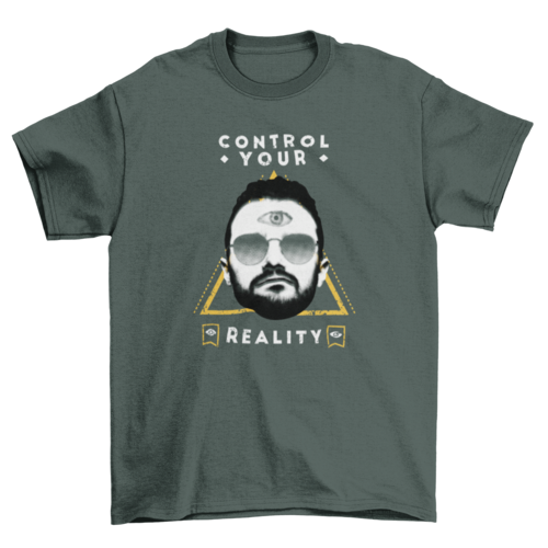 Fashion Man Face sunglasses third eye Quotes & Lettering "Control your