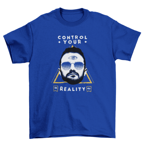Fashion Man Face sunglasses third eye Quotes & Lettering "Control your