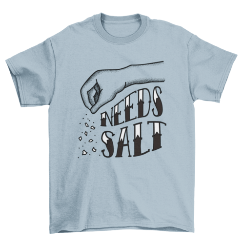 Hand pouring salt tattoo style t-shirt design