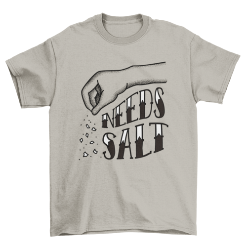 Hand pouring salt tattoo style t-shirt design