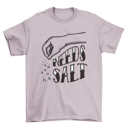Hand pouring salt tattoo style t-shirt design