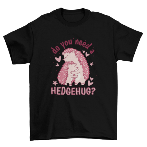 Cute hedgehog hug t-shirt