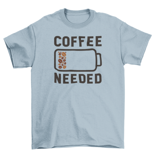 Coffee beans battery t-shirt