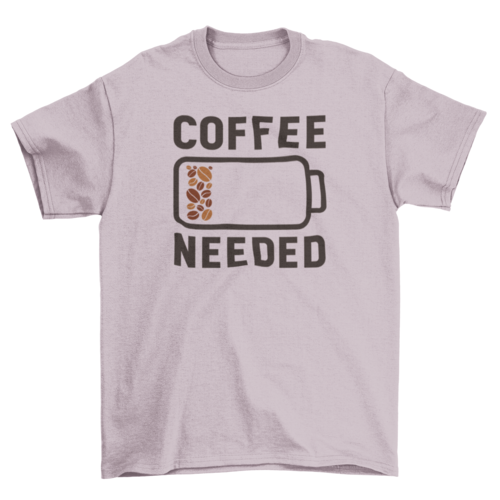 Coffee beans battery t-shirt
