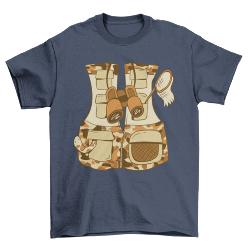 Cool adventure safari travel vest nature explore items t-shirt