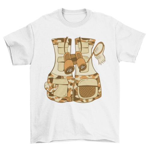 Cool adventure safari travel vest nature explore items t-shirt