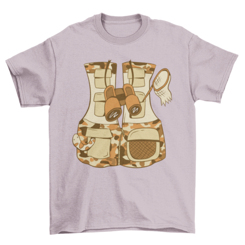 Cool adventure safari travel vest nature explore items t-shirt
