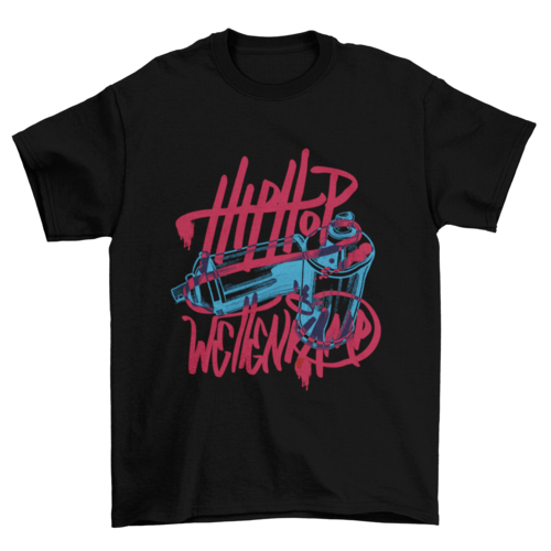 Hip hop graffiti cans t-shirt