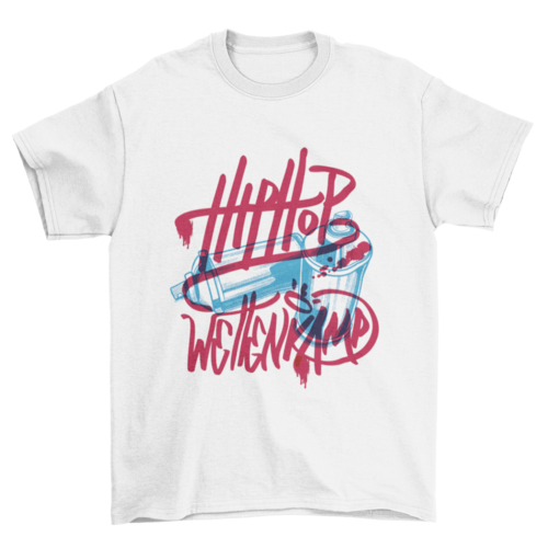 Hip hop graffiti cans t-shirt