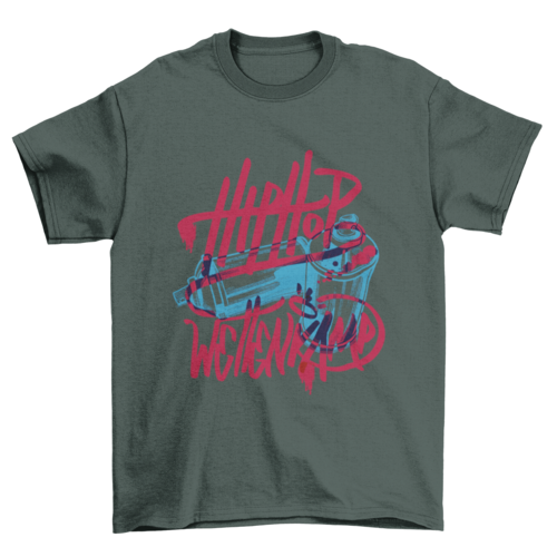 Hip hop graffiti cans t-shirt