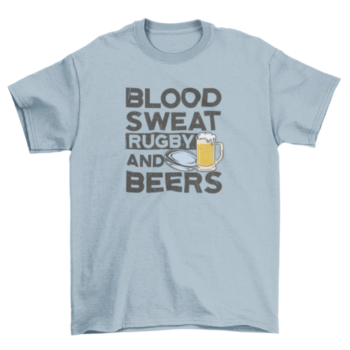 Rugby sport and beers t-shirt