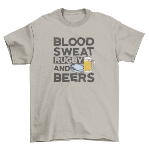 Rugby sport and beers t-shirt