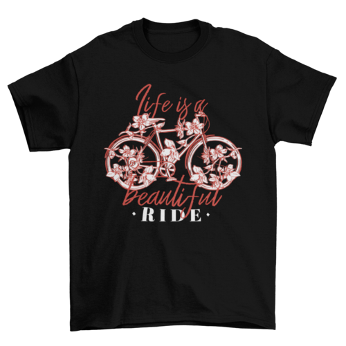 Floral bike t-shirt