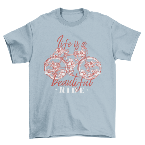 Floral bike t-shirt
