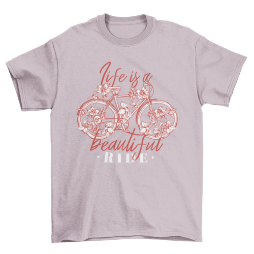 Floral bike t-shirt