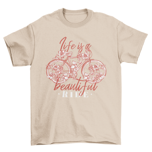 Floral bike t-shirt