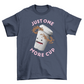 Funny Spilled Coffee 3D cup Character quote "Just one more cup" Drink