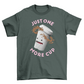 Funny Spilled Coffee 3D cup Character quote "Just one more cup" Drink