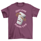 Funny Spilled Coffee 3D cup Character quote "Just one more cup" Drink