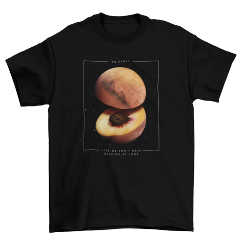 Peach Mars t-shirt design