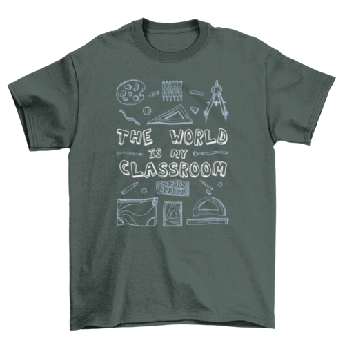 Classroom school supplies t-shirt