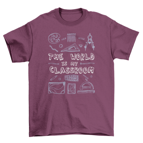 Classroom school supplies t-shirt