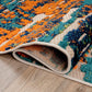 Contemporary Distressed Abstract Indoor/Outdoor Area Rug 5' X 7' Multi