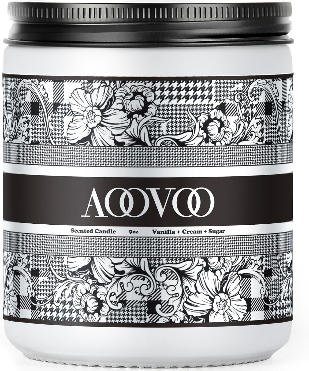 Scented Candles for Men - Vanilla & Cream Candles for Home Scented | Crackling Wood Wick Soy Candle | Strong Fragranced Candle Gift for Women & Men, 9Oz