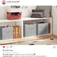 Storage Cubes, 11 Inch Cube Storage Bins for Shelves (10 Pack), Fabric Collapsible Storage Bins with Dual Handles, Foldable Cube Baskets for Clothes, Closet Organizers and Storage Box (Grey)