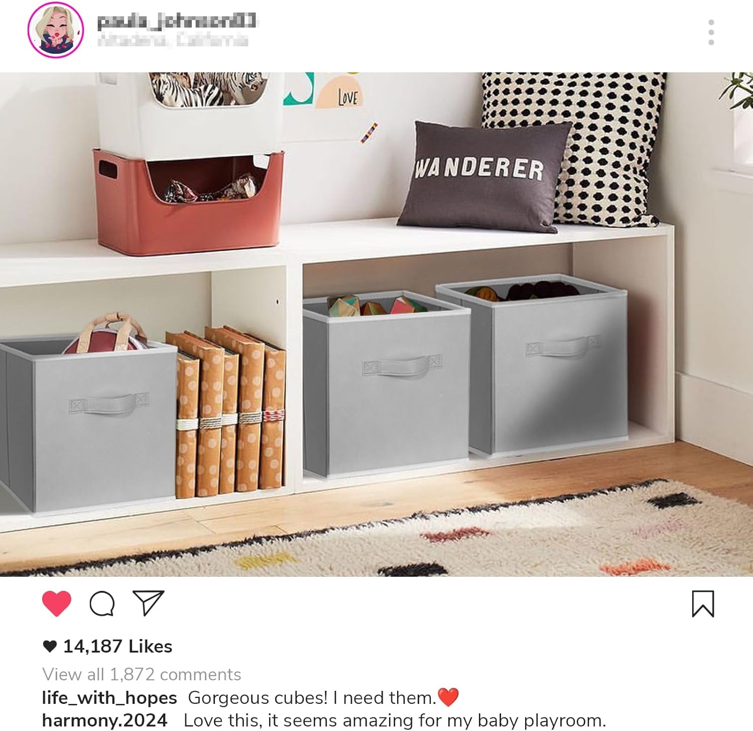 Storage Cubes, 11 Inch Cube Storage Bins for Shelves (10 Pack), Fabric Collapsible Storage Bins with Dual Handles, Foldable Cube Baskets for Clothes, Closet Organizers and Storage Box (Grey)