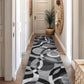Contemporary Abstract Circles Perfect for High Traffic Areas of Your Living Room,Bedroom,Home Office,Kitchen Runner Rug 2' X 7' Gray