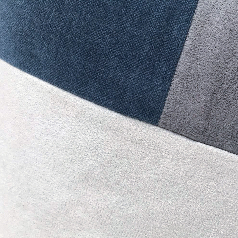 Blue Grey Patchwork Pillow Cover