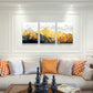 Golden Mountain Abstract Wall Art, 16 X 24 Inches, Modern Abstract Landscape Painting, Framed Canvas Prints, Home Wall Decor for Bedroom, Living Room, Office, Kitchen