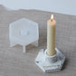 Hexagonal Candle Holder Mould Marble Pattern