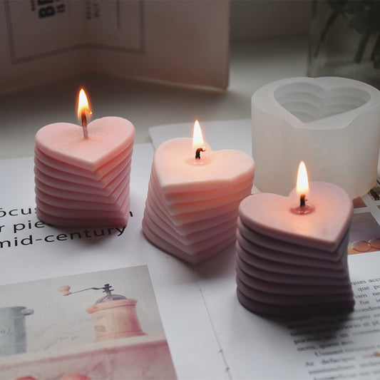 Super Fire Rotating Love Candle Silicone Mold
