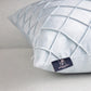 18" X 18" Modern Light Blue Plaid Velvet, Polyester Throw Pillow , ( 2 Count)