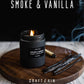 Premium Smoke & Vanilla Candle | Black Scented Candles for Men | Long Lasting with 45 Hour Burn Time, 7.6Oz | Soy Candle | Aromatherapy at Home | Gifts for Men