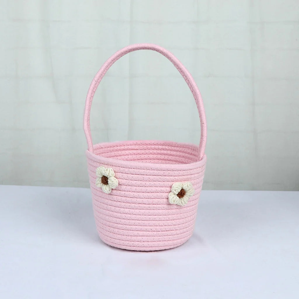 Wedding Flower Basket with Handle Candy Storage Baskets Candy Gift Tote Baskets Organizers Kitchen Home Decorations