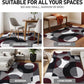 Modern Circles Carpet Easy Maintenance for Home Office,Living Room,Bedroom,Kitchen Soft Runner Rug 2' X 7'2" Burgundy