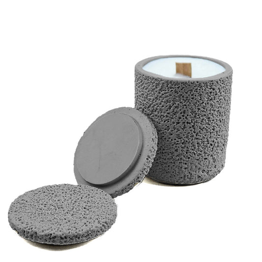 Round With Lid Candle Cup Silicone Mold