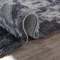 Shag Ultra Soft Area Rug, Non-Skid Fluffy 6'X9' Tie-Dyed Grey&Blue Fuzzy Indoor Large Faux Fur Rugs for Living Room Bedroom Nursery Decor Furry Carpets Kids Playroom