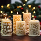 Christmas Cylindrical Aromatherapy Candle Silicone Mold