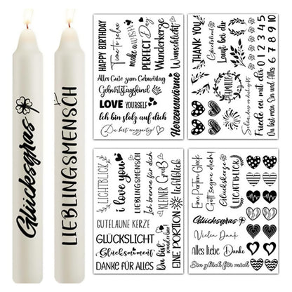 Christmas Candle Sticker Decoration Tattoo Sticker Decoration